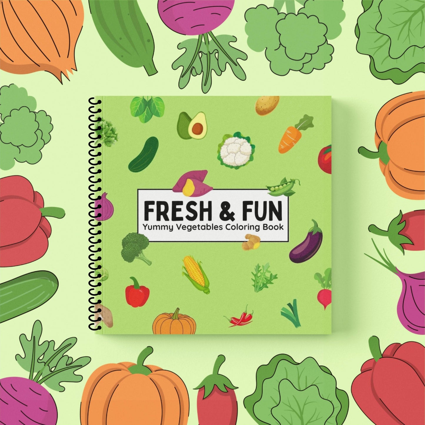 Fresh & Fun - Yummy Vegetables Coloring Book