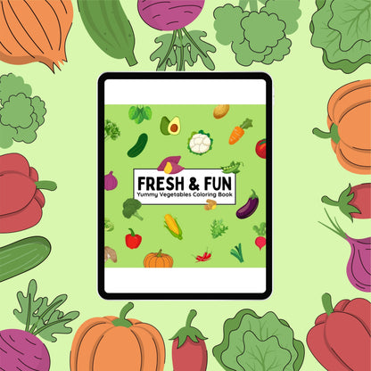 Fresh & Fun - Yummy Vegetables Coloring Book